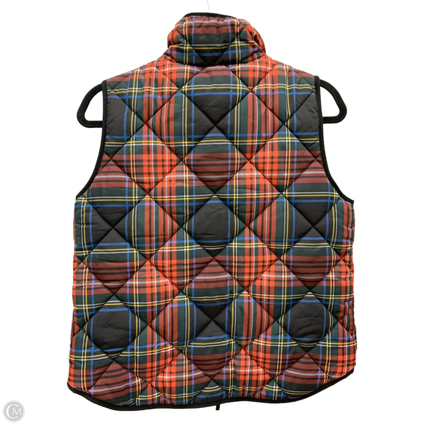 Vest Puffer & Quilted By Elie Tahari In Plaid Pattern, Size: S