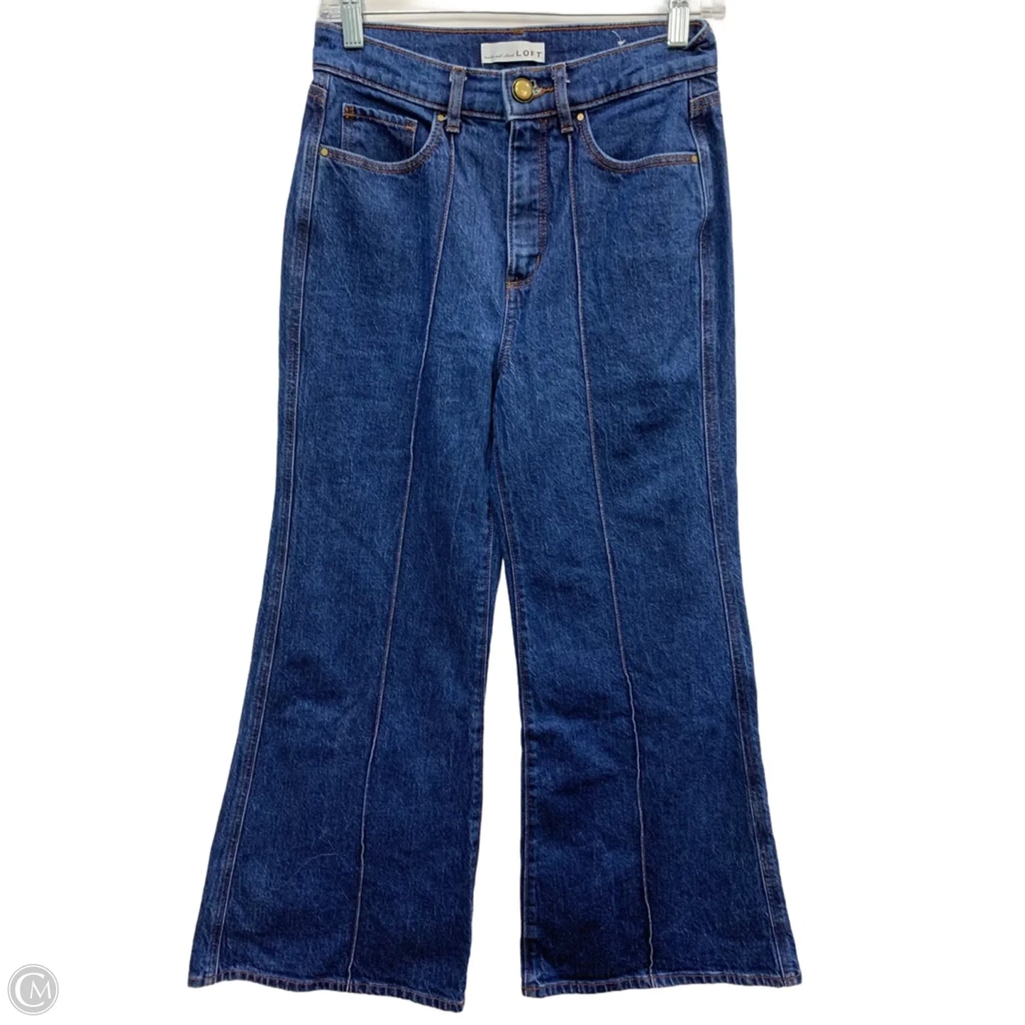 Jeans Flared By Loft In Blue Denim, Size: 2