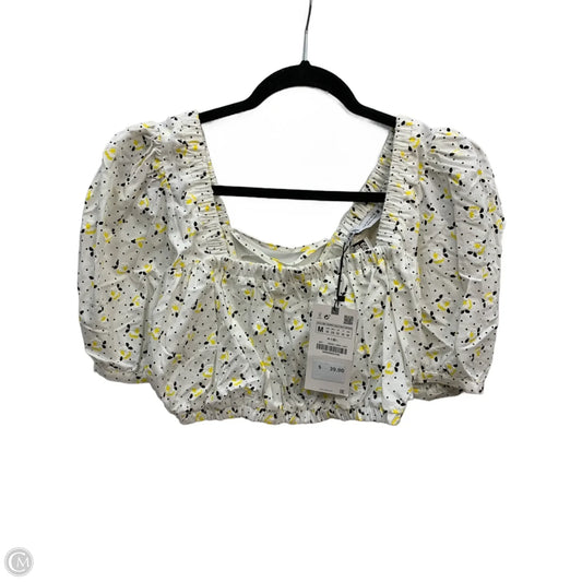 Top Short Sleeve By Zara In White, Size: M