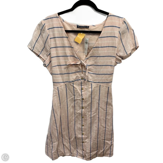 Dress Casual Short By Abercrombie And Fitch In Pink & White, Size: L