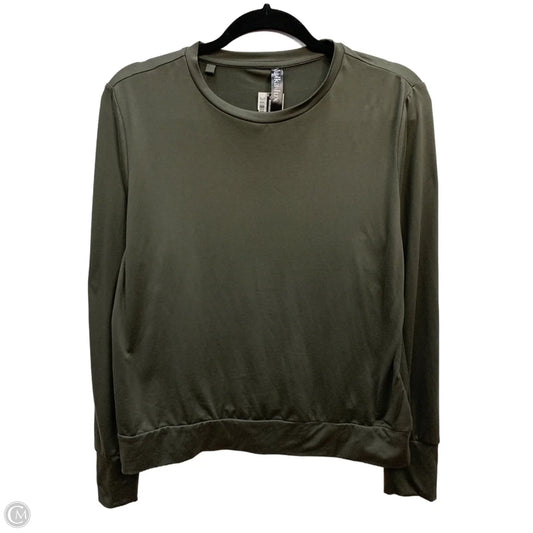 Athletic Top Long Sleeve Crewneck By Lukka In Green, Size: M