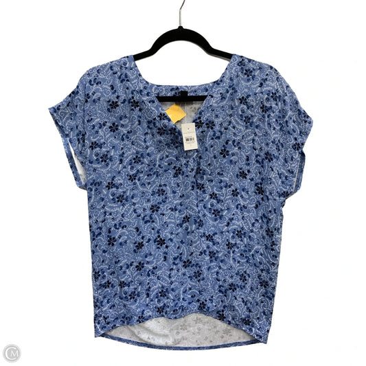 Top Short Sleeve By Ann Taylor In Blue, Size: S