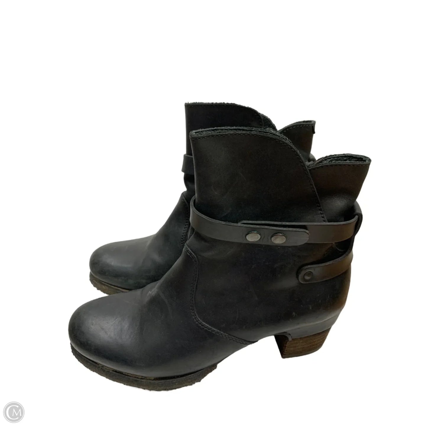 Boots Ankle Heels By Clothes Mentor In Black, Size: 6