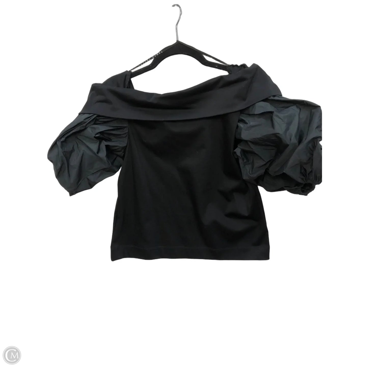 Blouse Short Sleeve By Cma In Black, Size: Xs