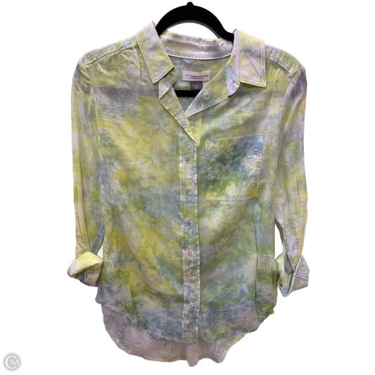 Top Long Sleeve By Anthropologie In Green, Size: Xs