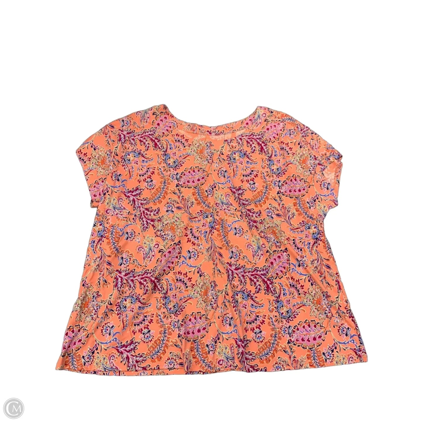 Top Short Sleeve By J. Jill In Coral, Size: Xl
