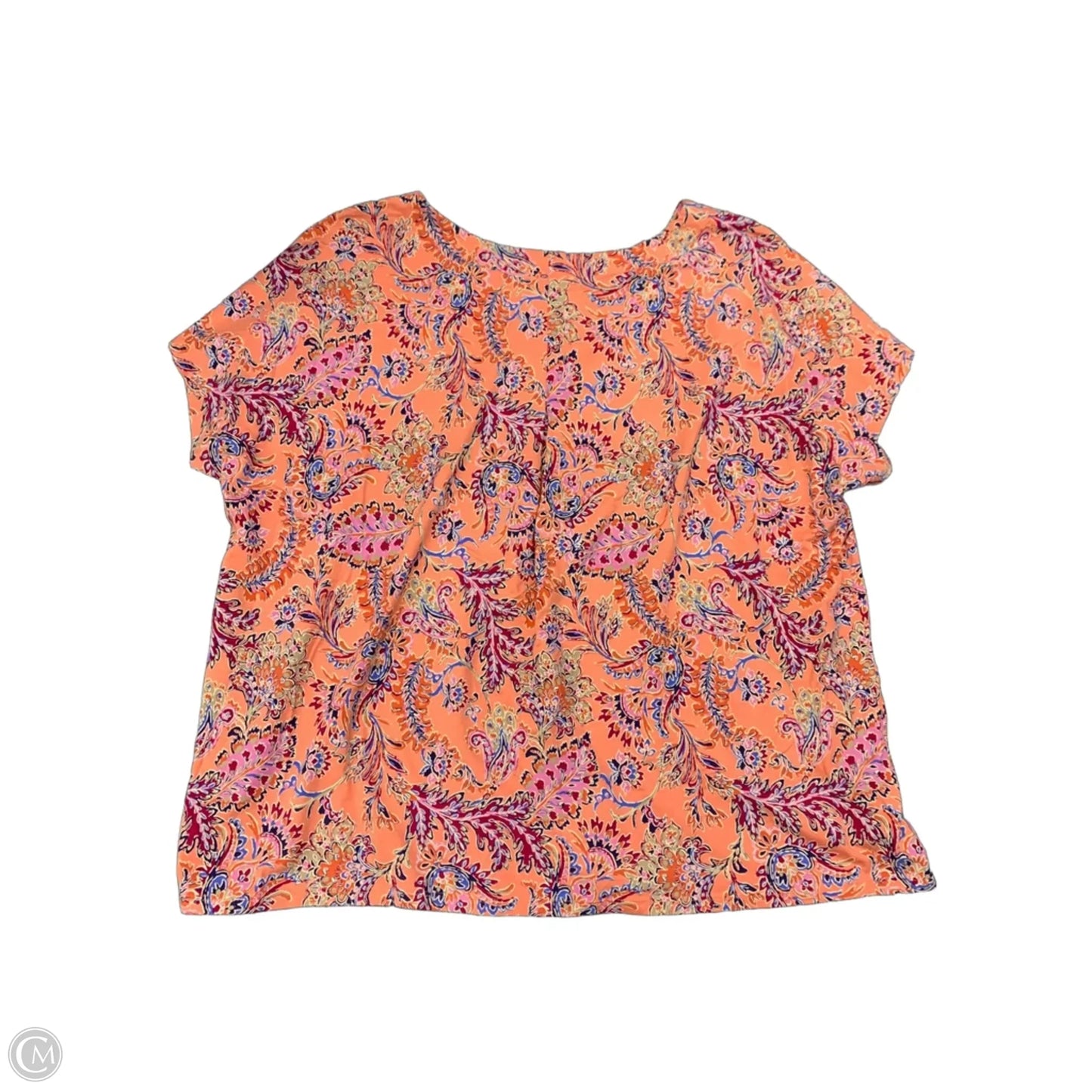 Top Short Sleeve By J. Jill In Coral, Size: Xl
