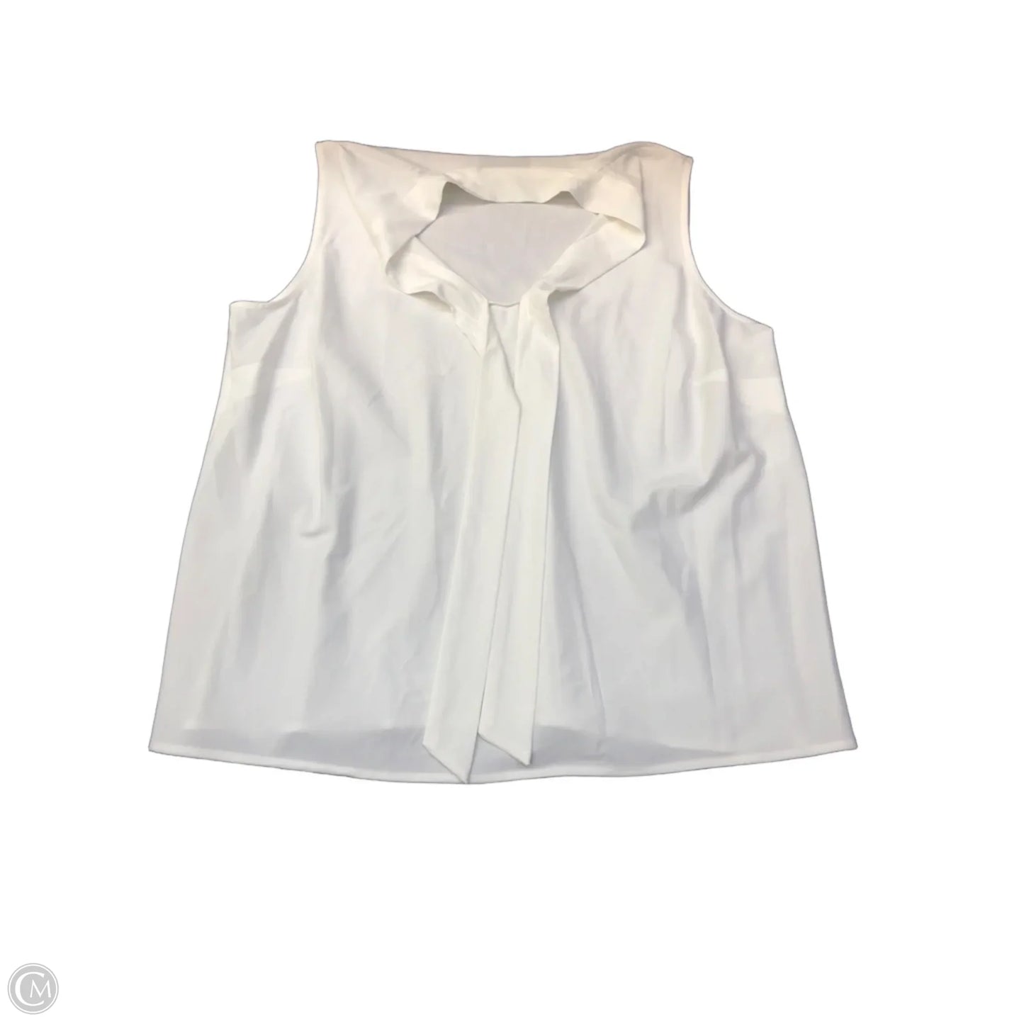 Blouse Sleeveless By Kasper In White, Size: 1x