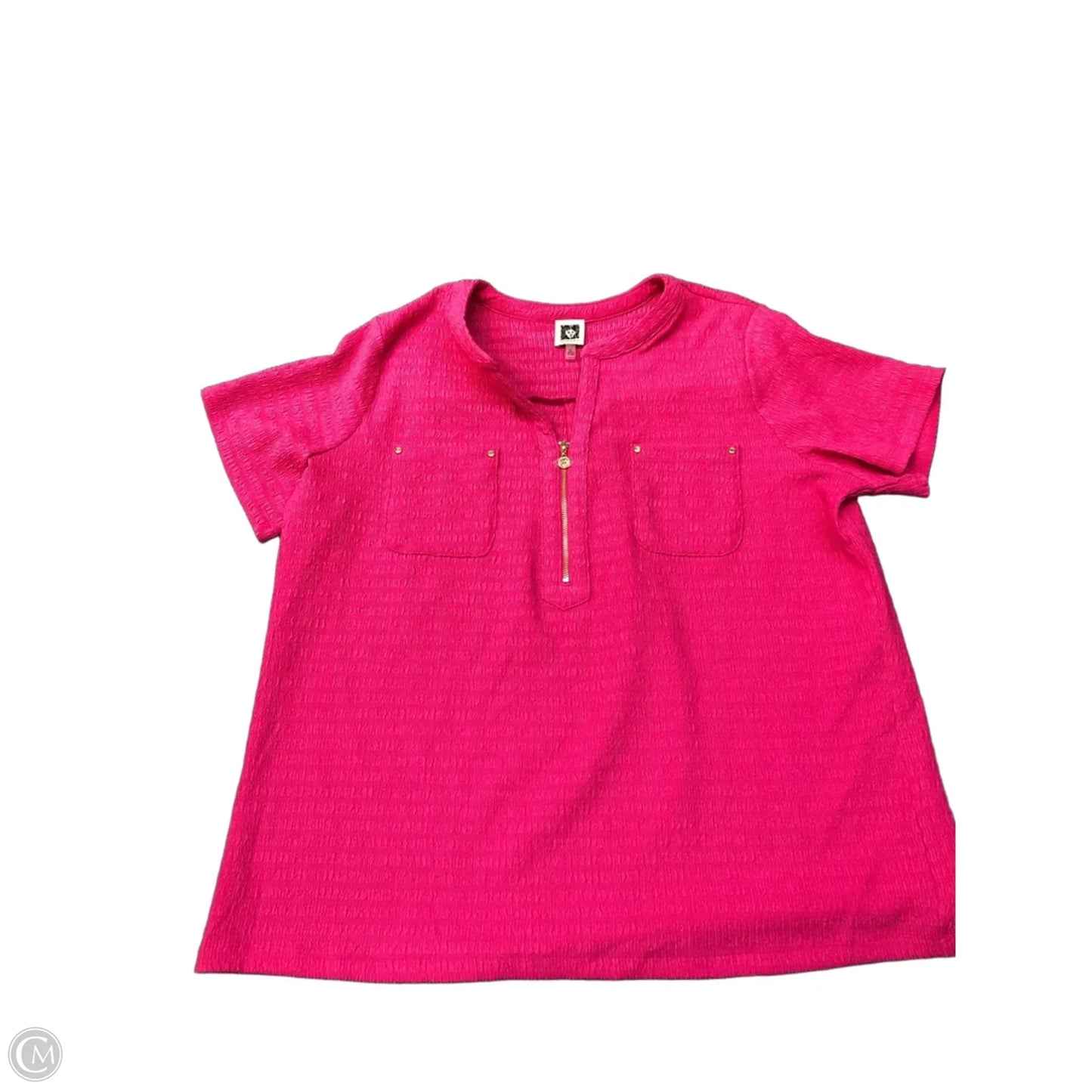 Top Short Sleeve By Anne Klein In Pink, Size: Xl