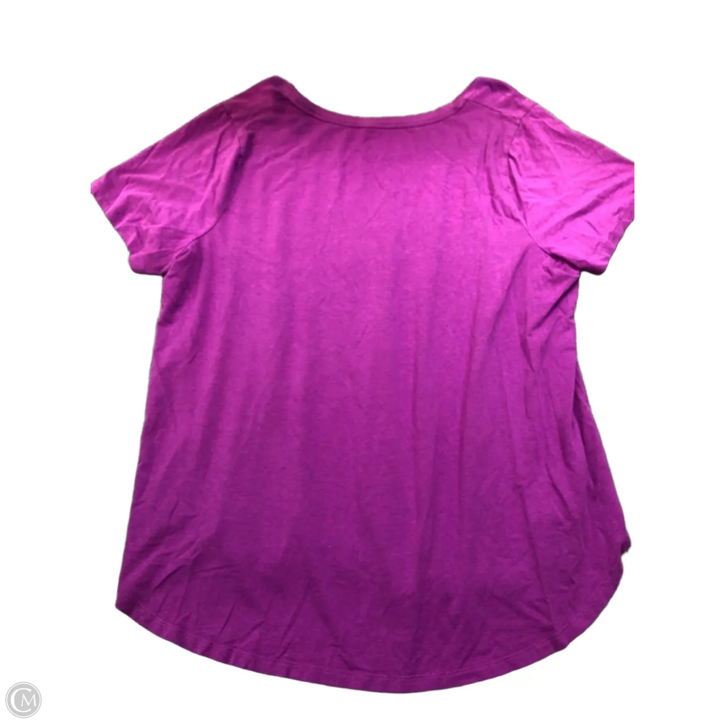 Top Short Sleeve Basic By Ava & Viv In Purple, Size: 2x