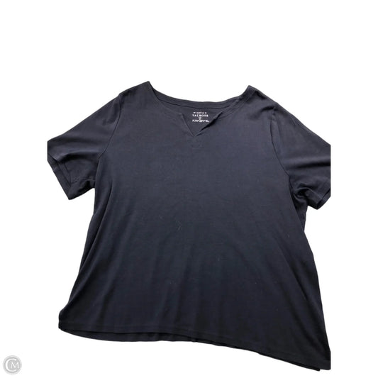 Top Short Sleeve Basic By Talbots In Navy, Size: 3x