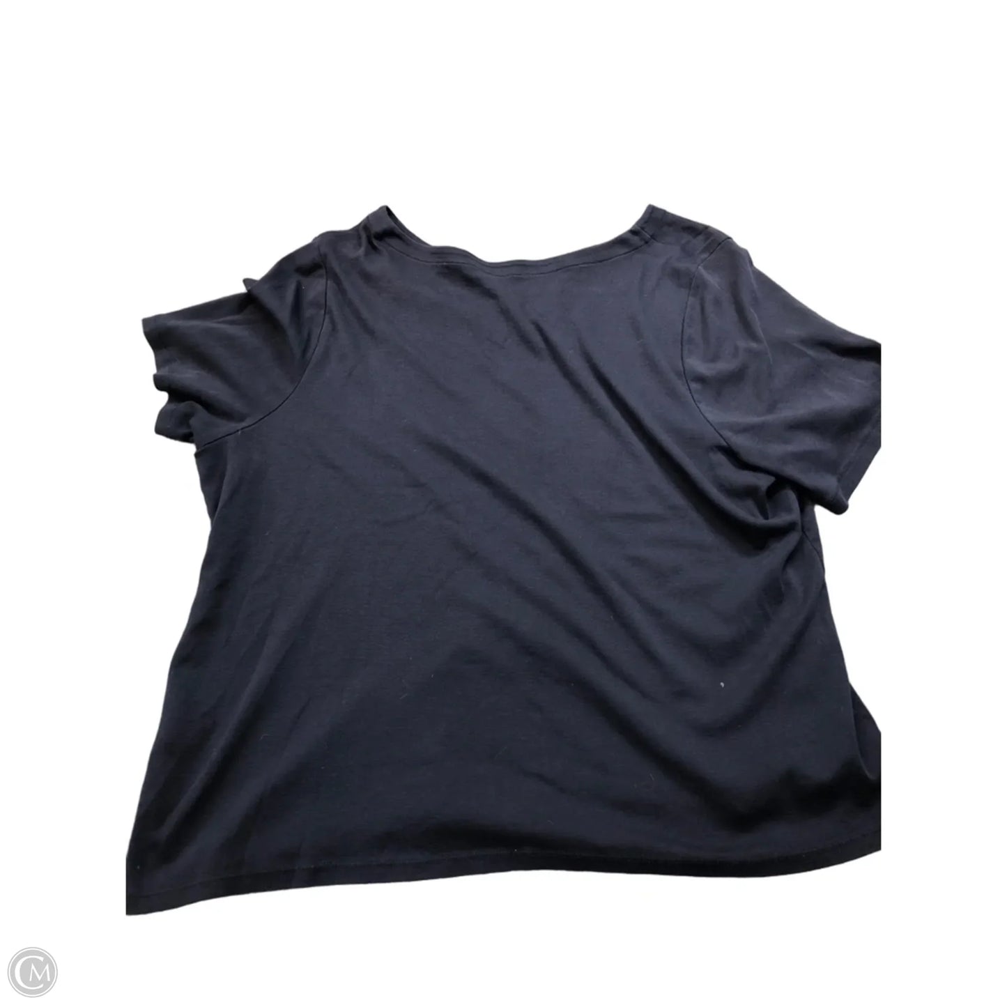 Top Short Sleeve Basic By Talbots In Navy, Size: 3x