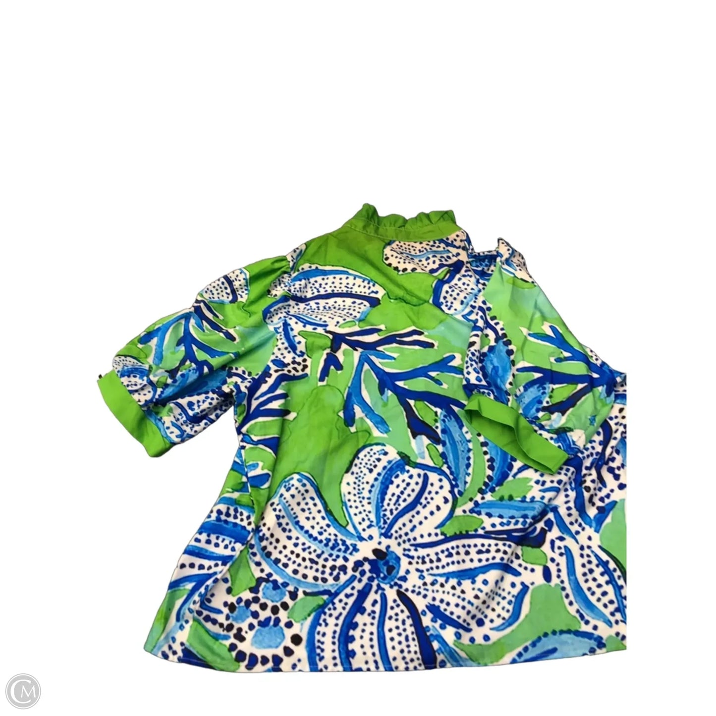 Top Short Sleeve By Shein In Blue & Green, Size: 4x