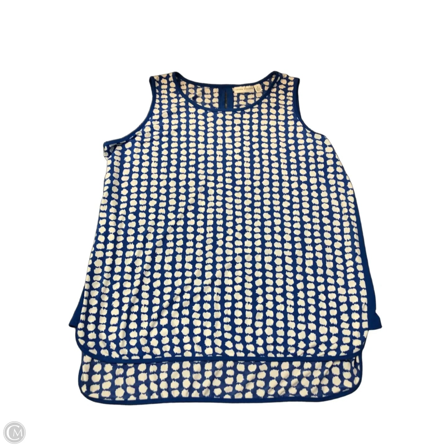Tank Top By Susan Graver In Blue & White, Size: 1x