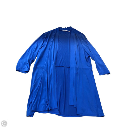 Cardigan By Susan Graver In Blue, Size: 1x