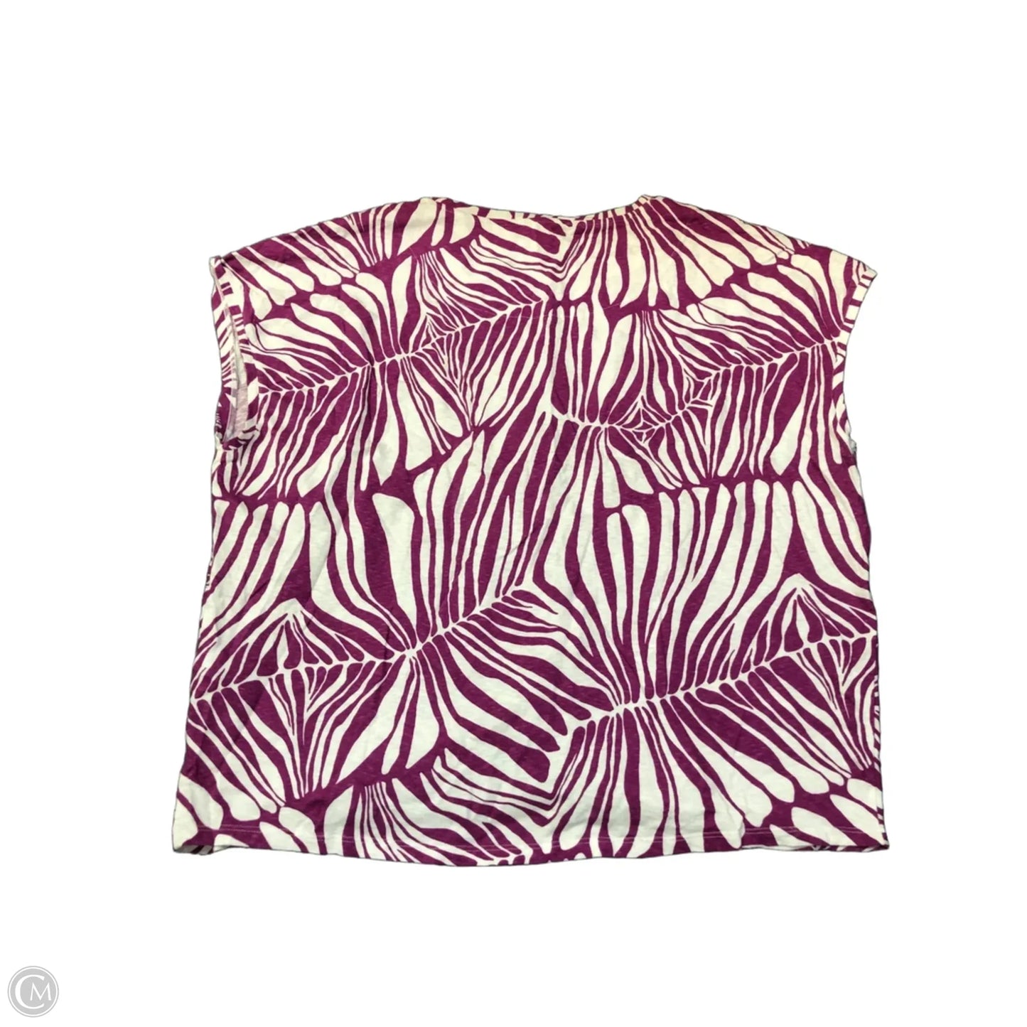 Tank Top By Chicos In Purple & White, Size: Xl