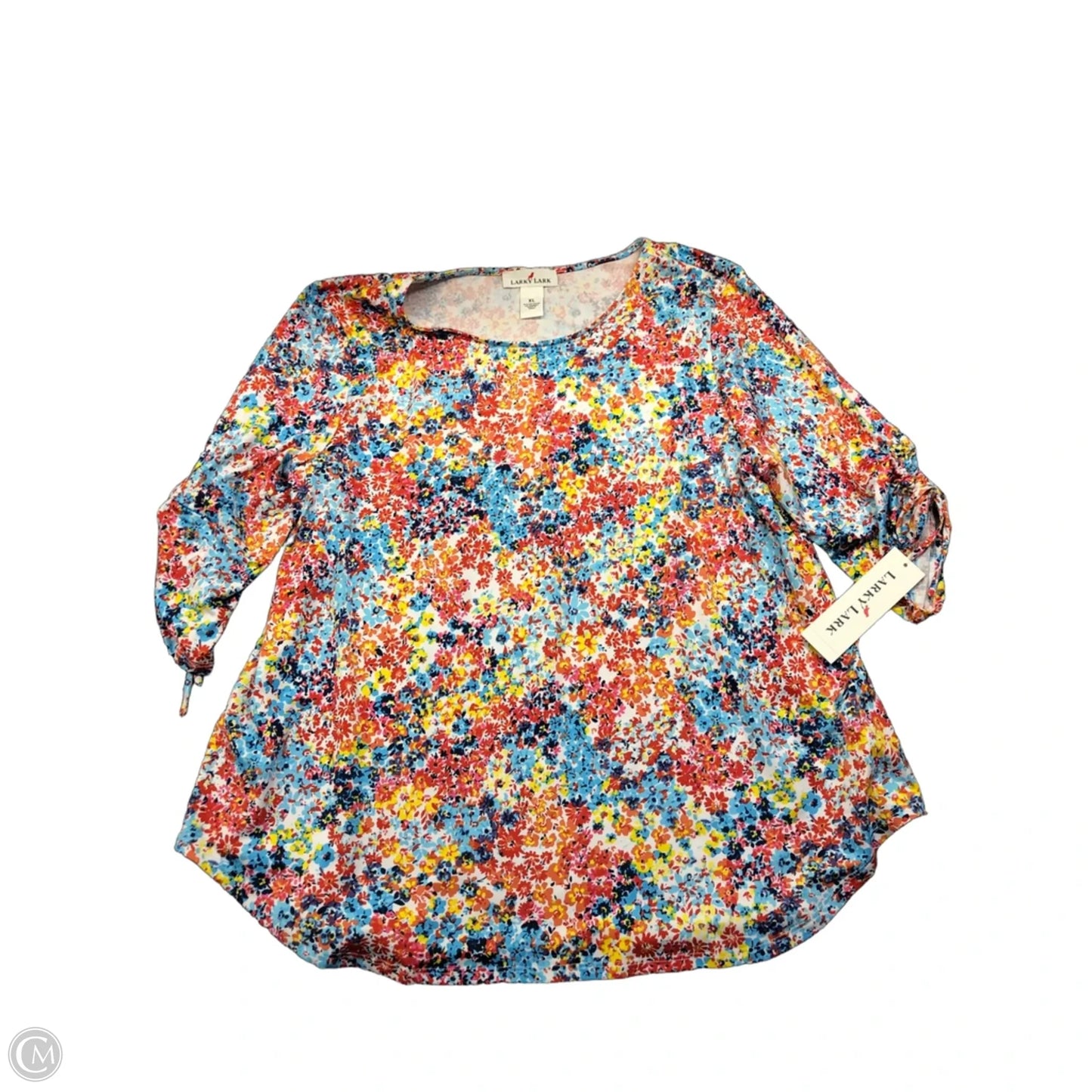 Top Short Sleeve By Clothes Mentor In Floral Print, Size: Xl