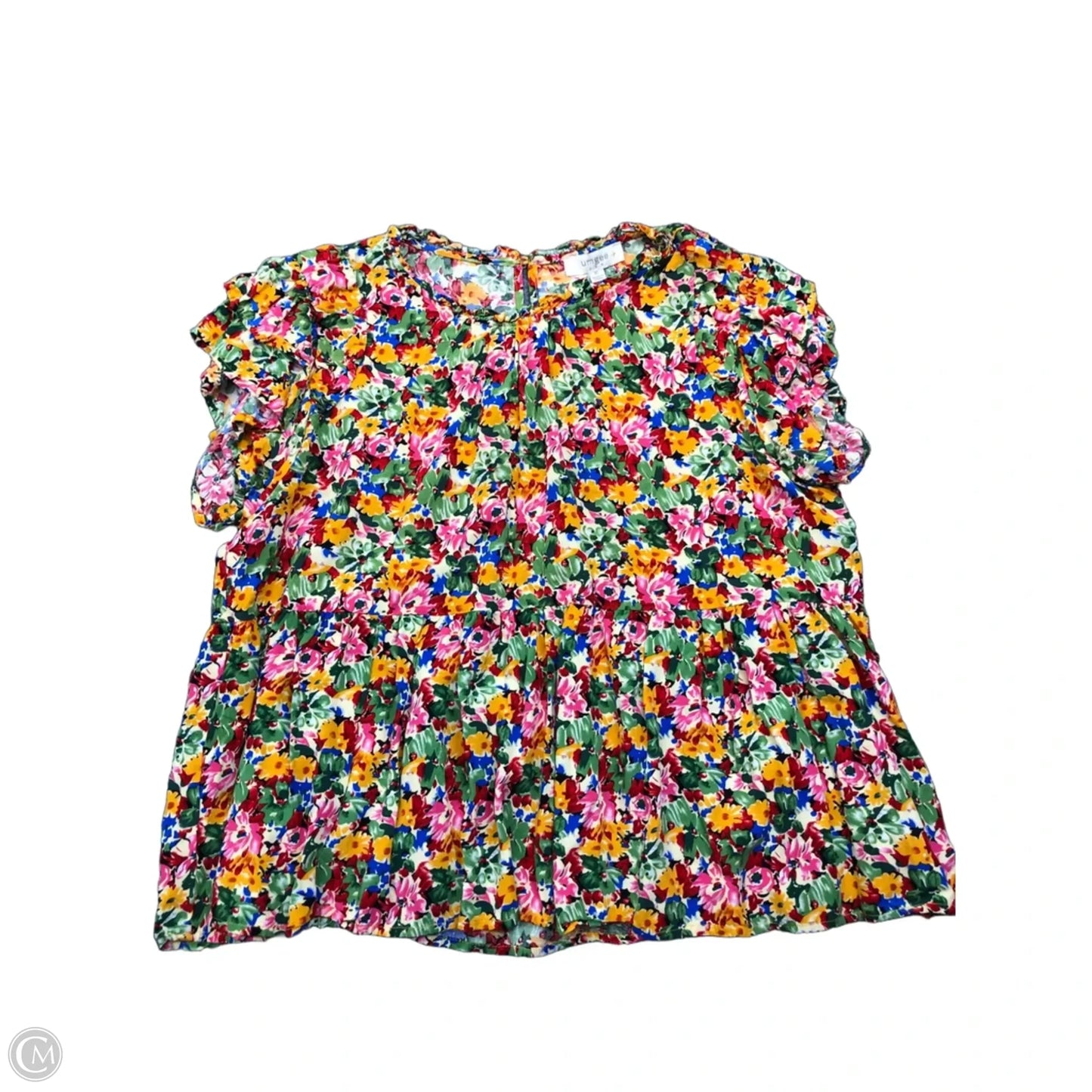 Blouse Short Sleeve By Umgee In Floral Print, Size: Xl