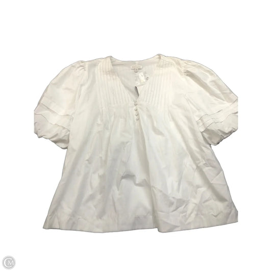 Blouse Short Sleeve By Crown And Ivy In White, Size: Xl