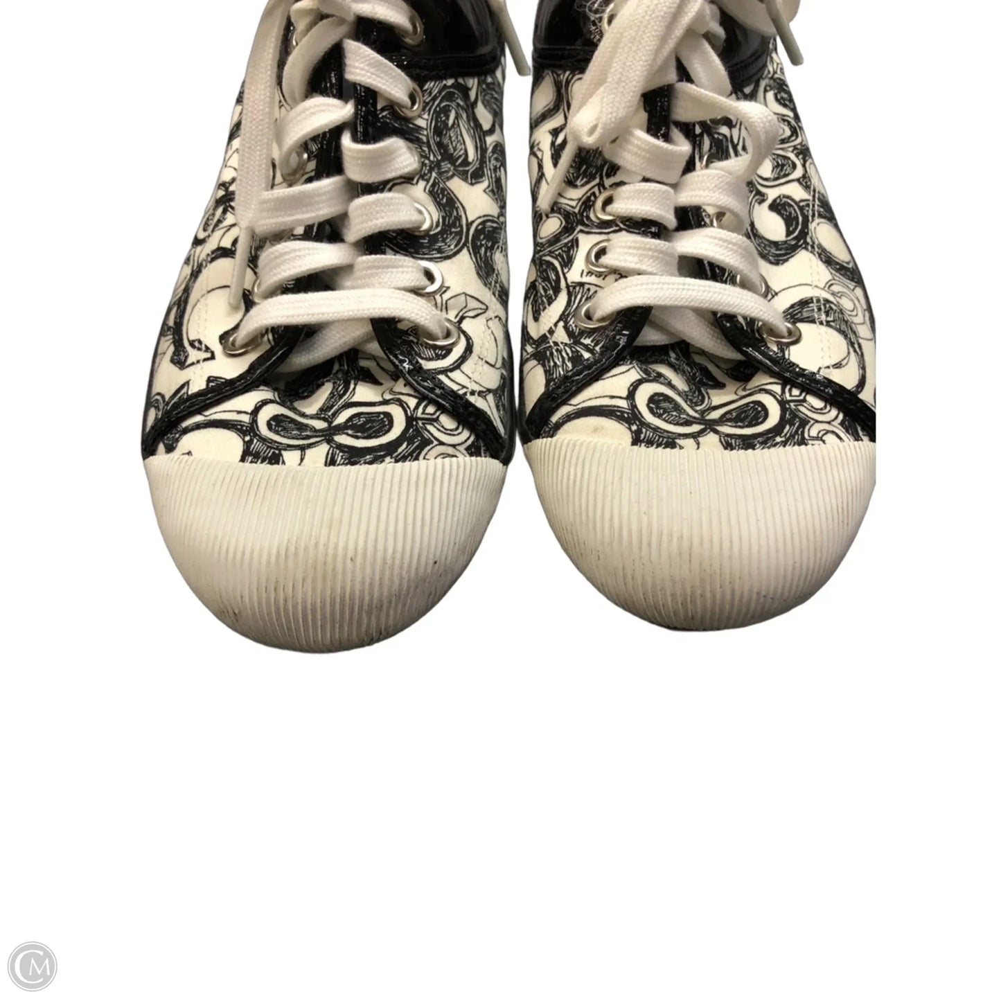Shoes Designer By Coach In Black & White, Size: 10