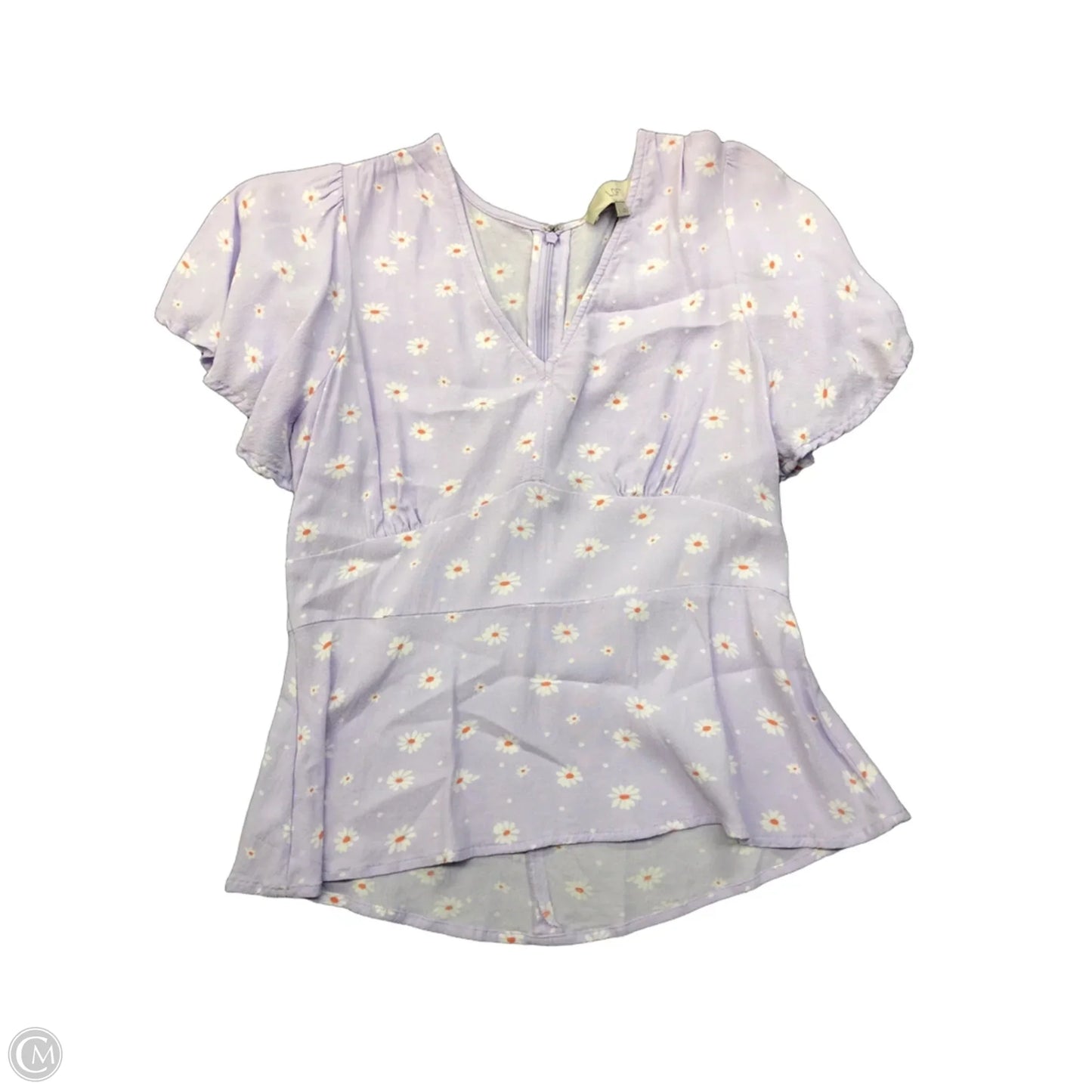 Top Short Sleeve By Loft In Purple, Size: 0