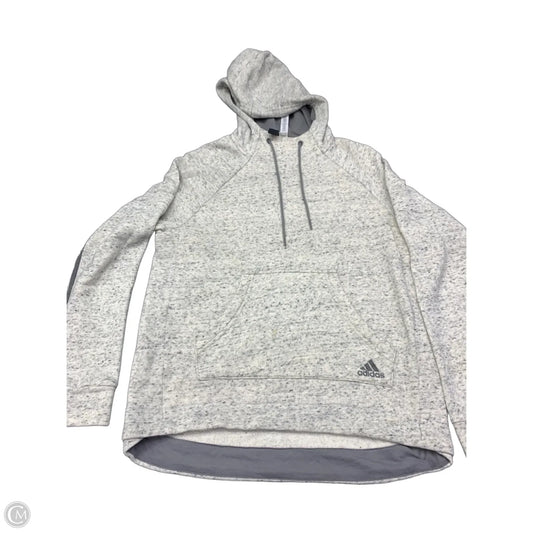 Sweatshirt Hoodie By Adidas In White, Size: S