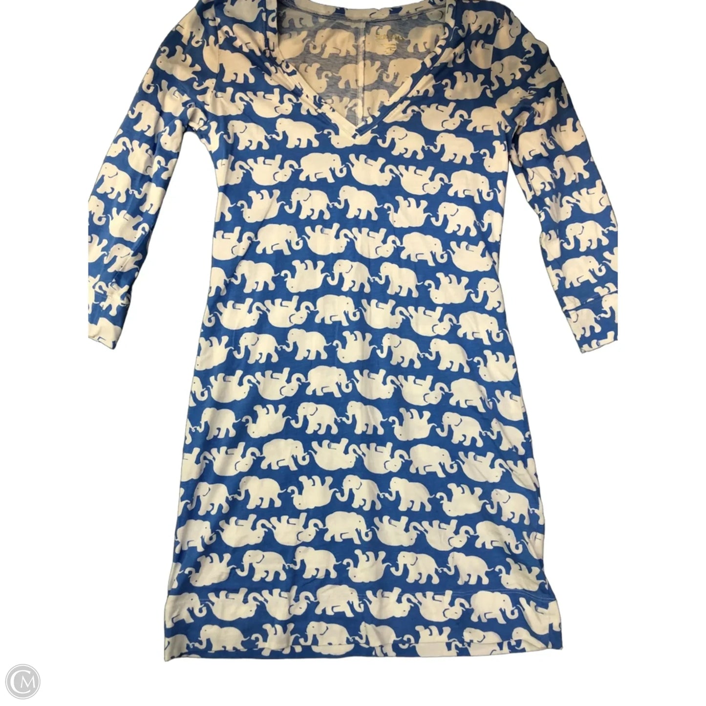 Dress Designer By Lilly Pulitzer In Blue & White, Size: M