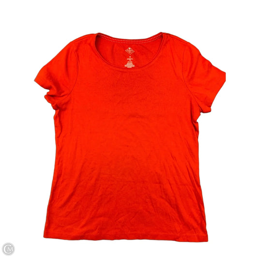 Top Short Sleeve Basic By St Johns Bay In Red, Size: M