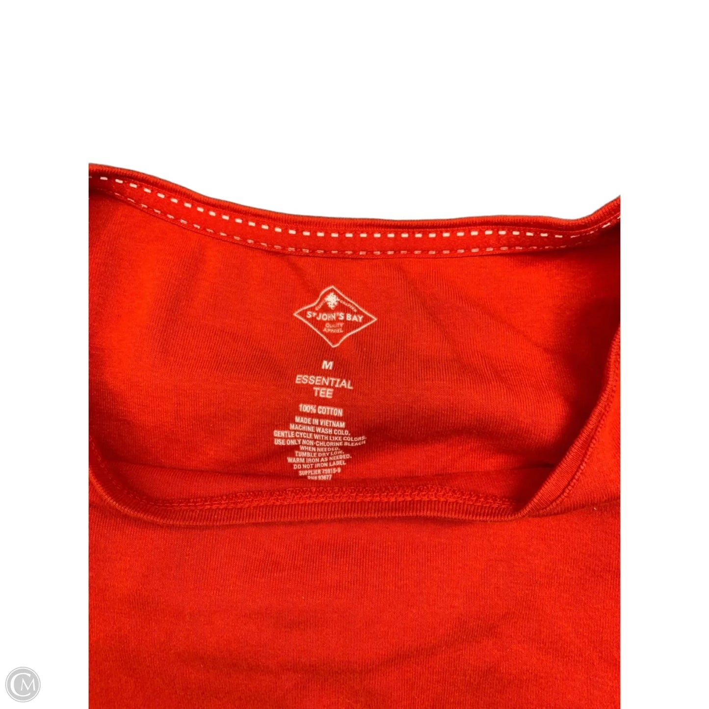 Top Short Sleeve Basic By St Johns Bay In Red, Size: M