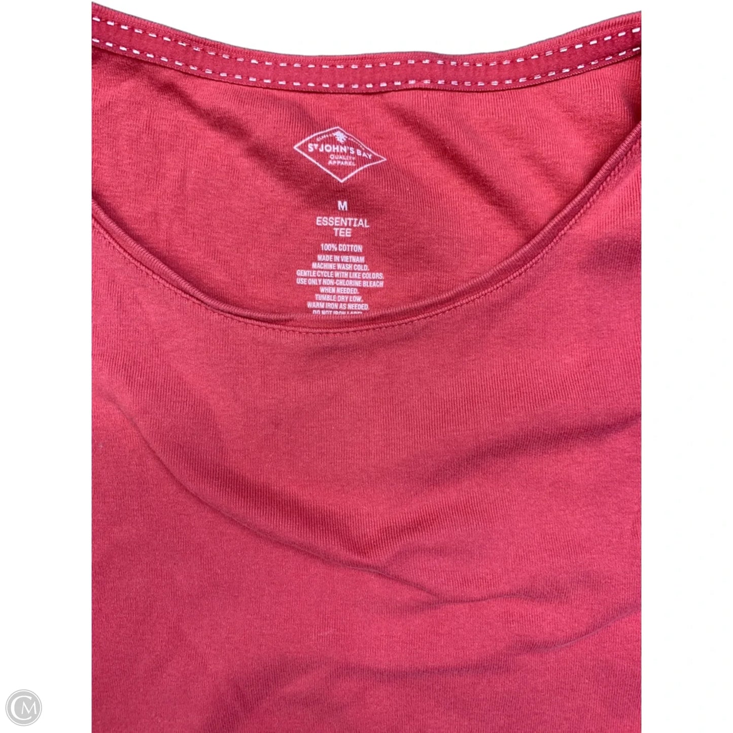 Top Short Sleeve Basic By St Johns Bay In Pink, Size: M