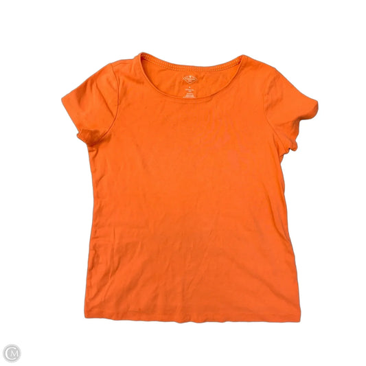 Top Short Sleeve Basic By St Johns Bay In Orange, Size: M