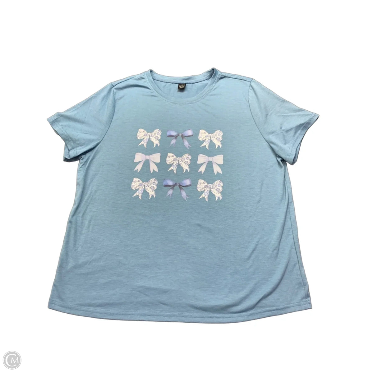 Top Short Sleeve Basic By Shein In Blue, Size: Xl