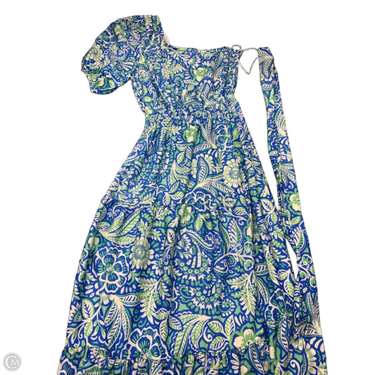 Dress Casual Maxi By Flying Tomato In Blue & Green, Size: S