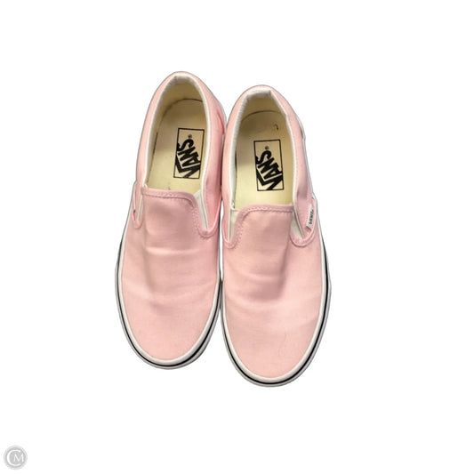 Shoes Flats By Vans In Pink & White, Size: 7