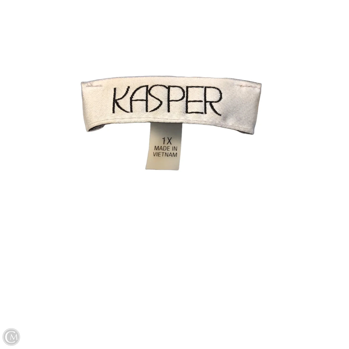 Blouse Sleeveless By Kasper In Blue & White, Size: 1x