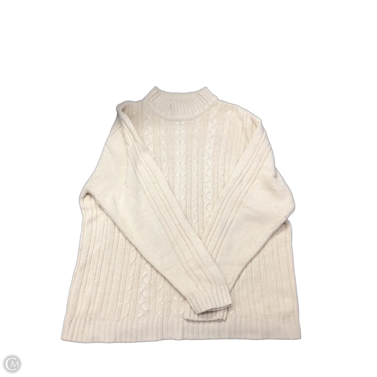 Sweater By Clothes Mentor In Cream, Size: L