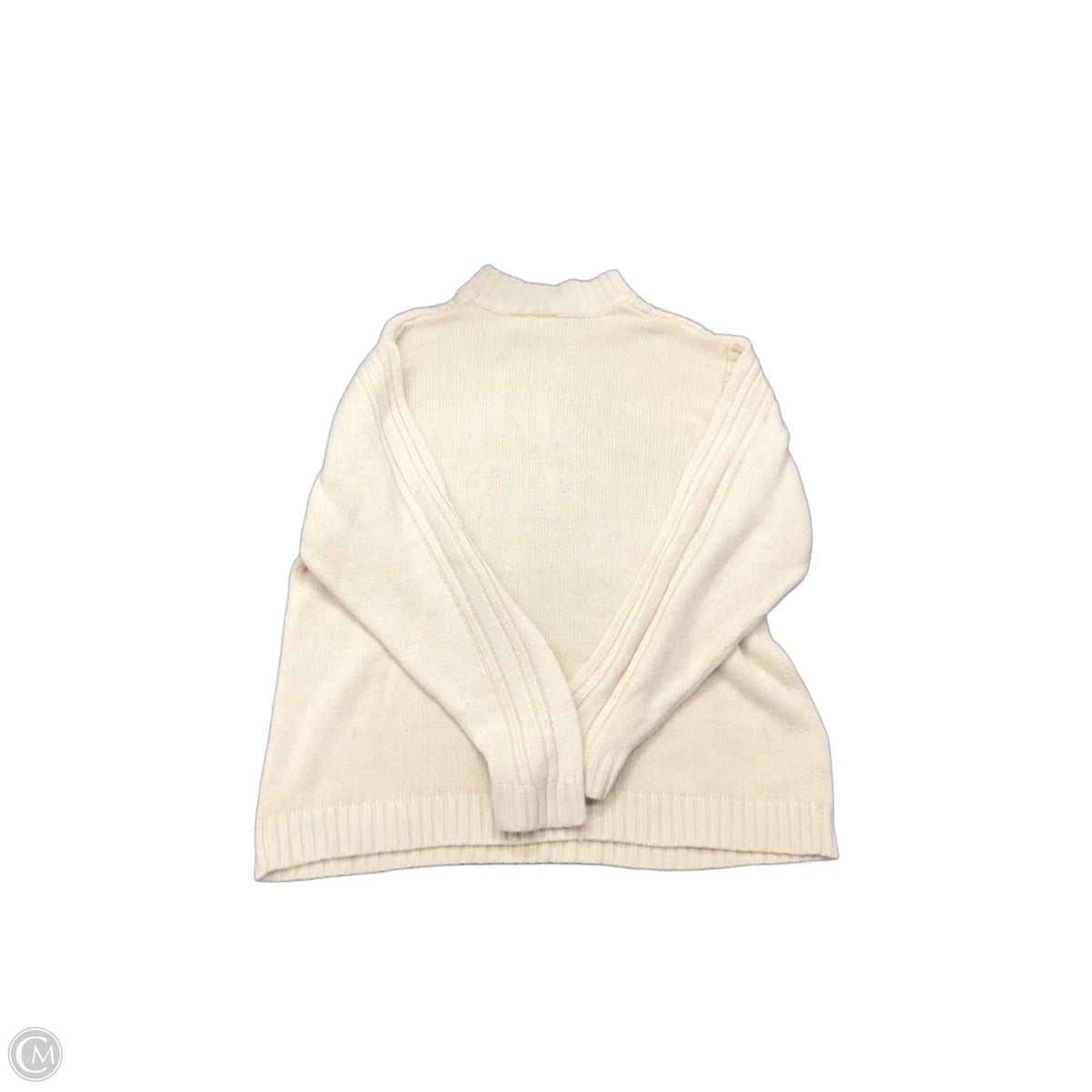 Sweater By Clothes Mentor In Cream, Size: L