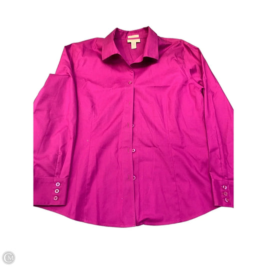 Blouse Long Sleeve By Chicos In Purple, Size: 16