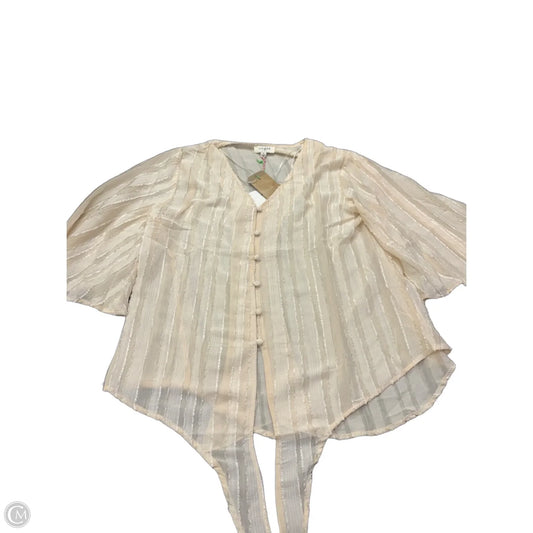 Blouse Short Sleeve By Umgee In Cream, Size: M
