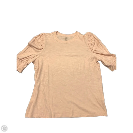 Blouse Short Sleeve By Good Hart In Peach, Size: M