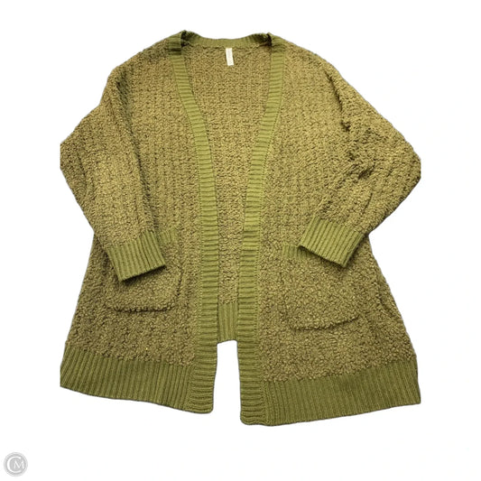 Sweater Cardigan By Zenana Outfitters In Green, Size: 1x