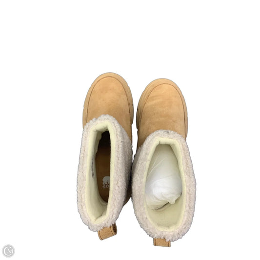 Boots Ankle Flats By Sorel In Brown & Cream, Size: 7