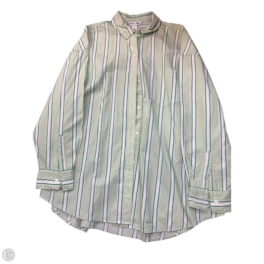 Blouse Long Sleeve By Old Navy In Green, Size: M