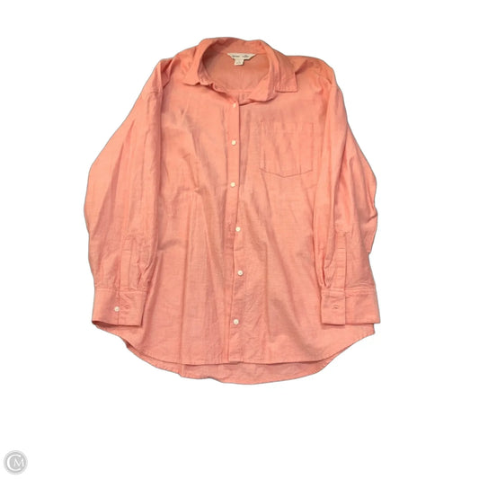 Blouse Long Sleeve By Old Navy In Red, Size: M