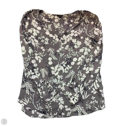 Blouse Long Sleeve By Ann Taylor In Grey, Size: Xl