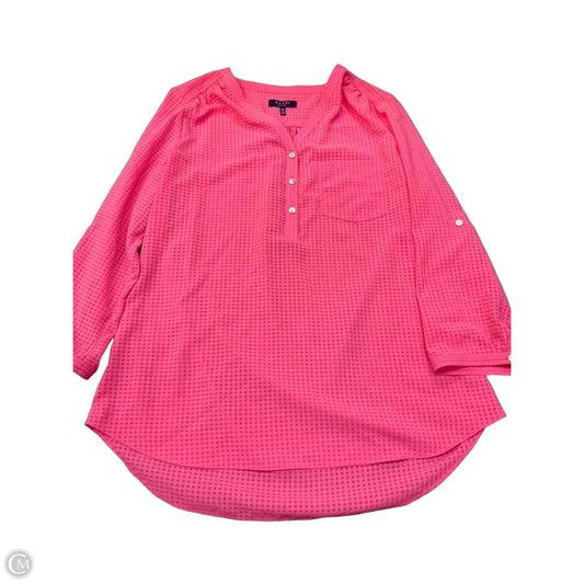 Blouse 3/4 Sleeve By Kaari Blue In Pink, Size: M