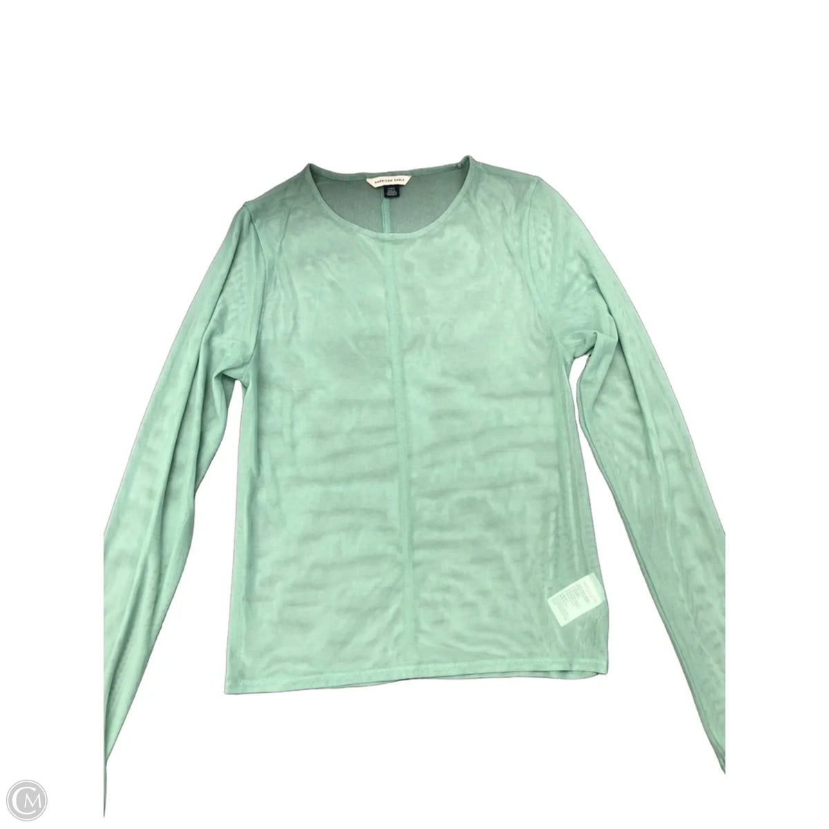 Top Long Sleeve By American Eagle In Green, Size: L