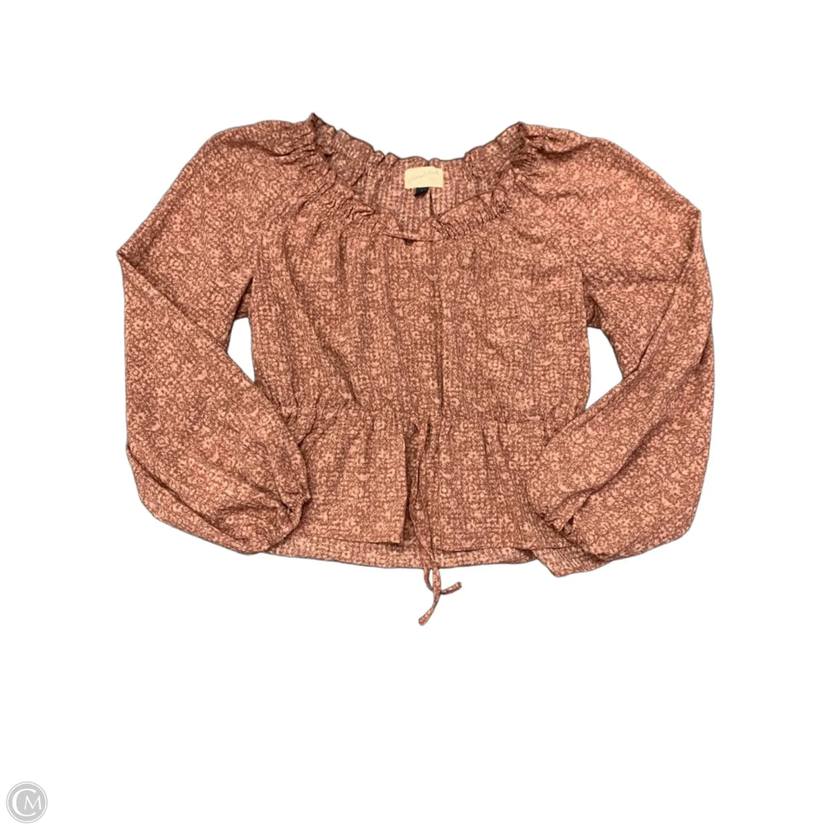 Blouse Long Sleeve By Universal Thread In Maroon, Size: M