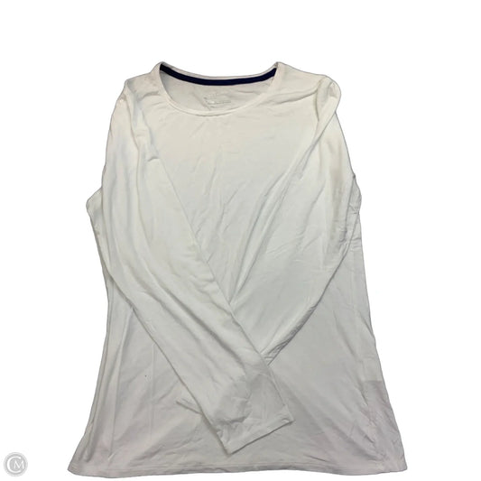 Blouse Long Sleeve By Chicos In White, Size: M