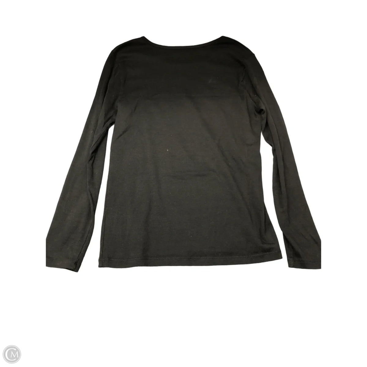 Top Long Sleeve Basic By Time And Tru In Black, Size: L